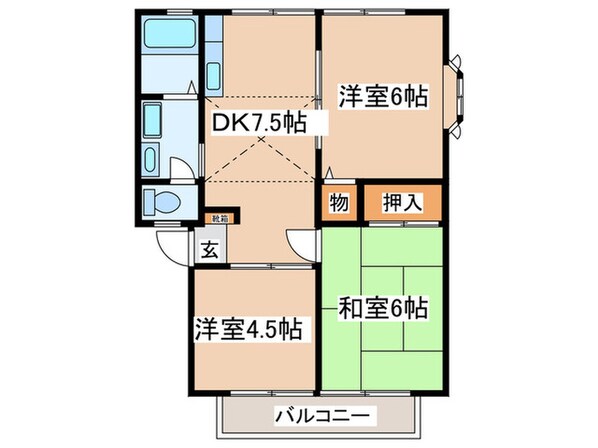 サンビレッジ東Ａの物件間取画像